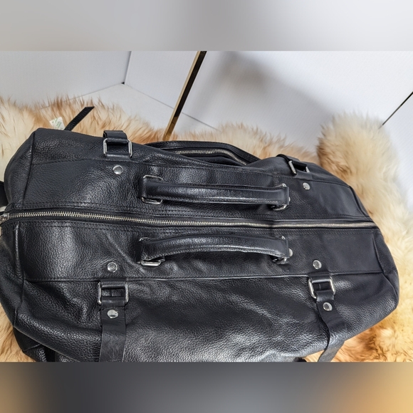 D&G Dolce& Gabbana Leather Duffle Luggage Black travel bag - Picture 4 of 15